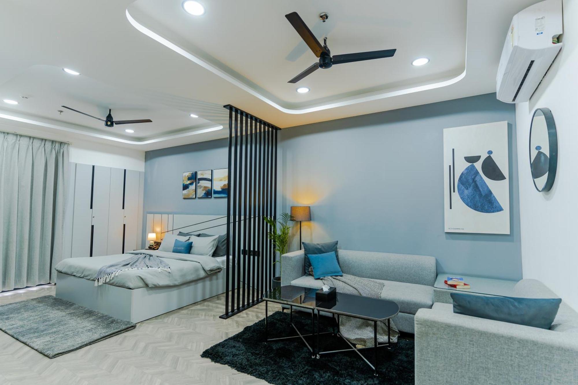 Bedchambers Luxury Apartment Near Golf Course Road 古尔冈 外观 照片